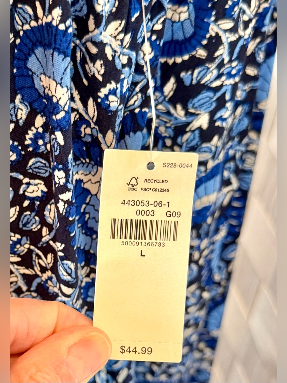 Blue Floral Maxi Dress - Picture 5 of 6